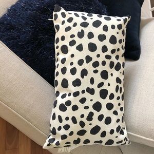 New Navy/White Print Pillow 11” X 19”